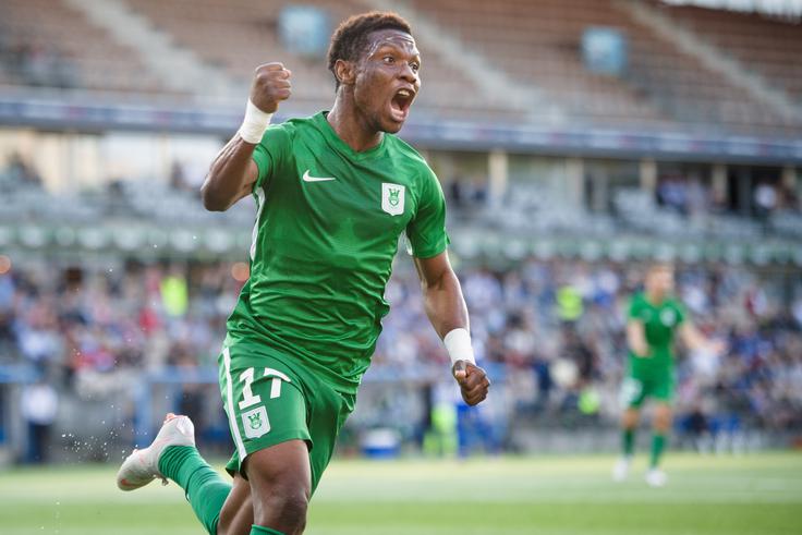 Issah Abass je zadeval v polno tudi na evropskih tekmah. | Foto: SPS/NK Olimpija Ljubljana