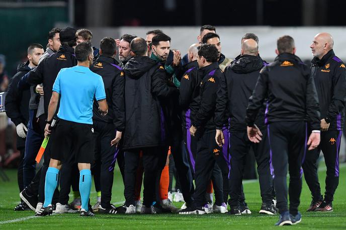 Fiorentina Celje | Po koncu dvoboja se je zaiskrilo med obema trenerjema. | Foto Reuters